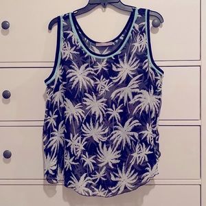 Chiffon Palmtree Top